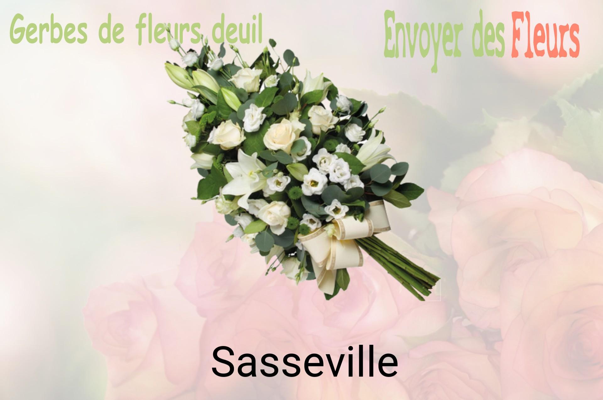 Gerbe de fleurs de deuil livrée à Sasseville